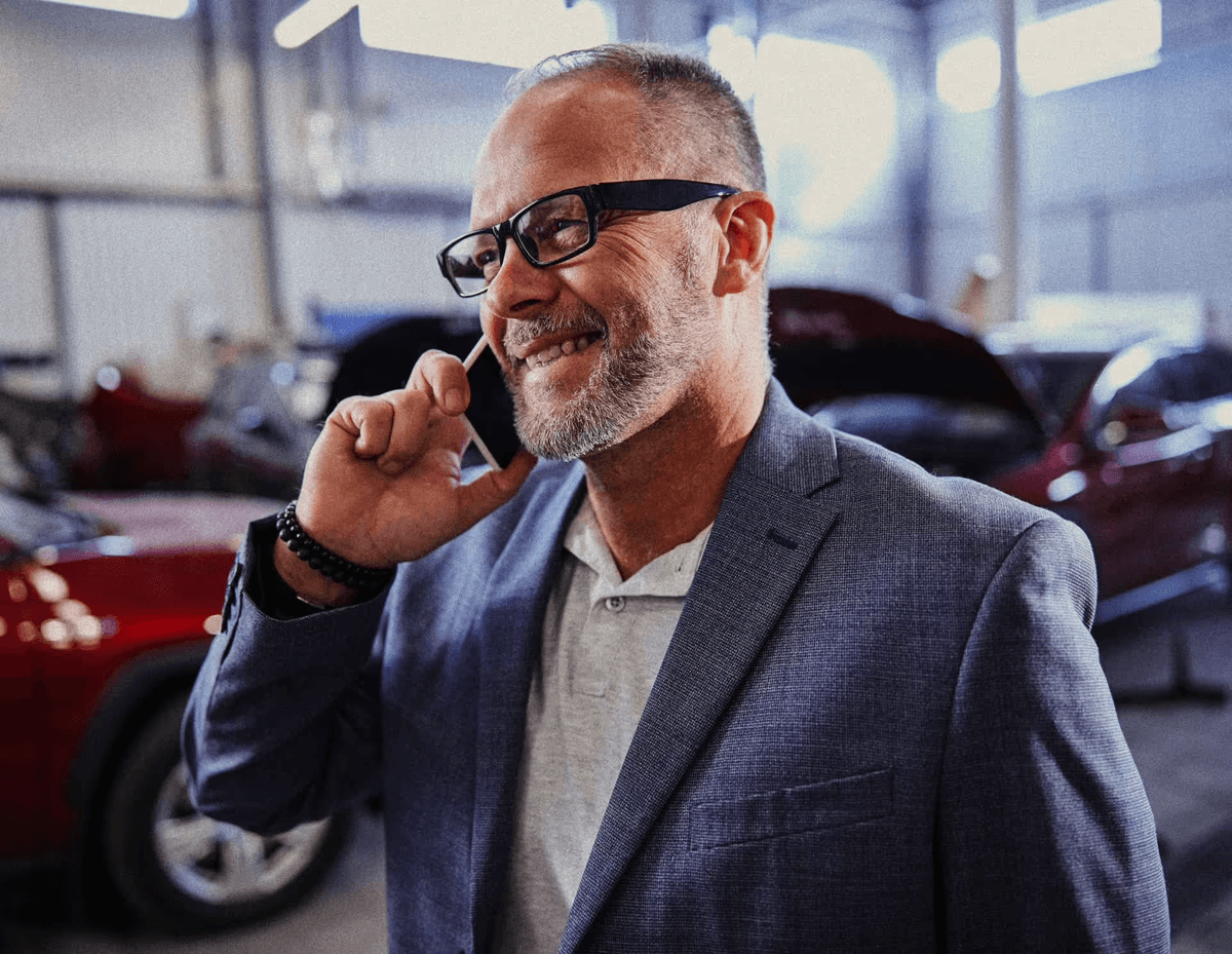 Professional man on phone